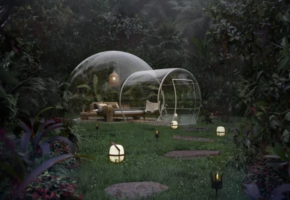 outdoor garden bubble tent